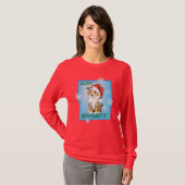 Happy Howlidays Mini American Shepherd T-shirt (Voorkant volledig)