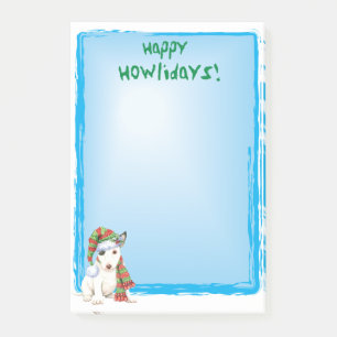 Happy Howlidays Mini Bull Terrier Post-it® Notes
