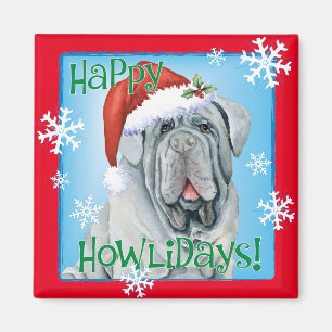Happy Howlidays Neapolitan Mastiff Magnet Magneet