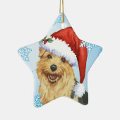 Happy Howlidays Norfolk Terrier Keramisch Ornament (Rechts)