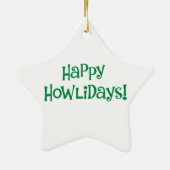 Happy Howlidays Norwich Terrier Keramisch Ornament (Achterkant)