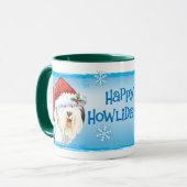 Happy Howlidays Old English Sheepdog Mok (Voorkant links)
