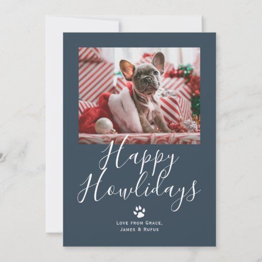 Happy Howlidays Pet Dog Kerstmis Feestdagenkaart (Voorkant)