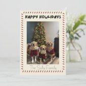 Happy Howlidays Photo Card Feestdagenkaart (Staand voorkant)