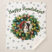 Happy Howlidays Photo Image Sherpa Deken (Voorkant)