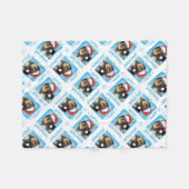 Happy Howlidays Poolse Lowland Sheepdog Fleece Deken (Voorkant (Horizontaal))