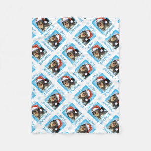 Happy Howlidays Poolse Lowland Sheepdog Fleece Deken