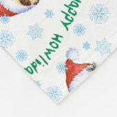Happy Howlidays Pug Fleece Blanket Deken (Hoek)