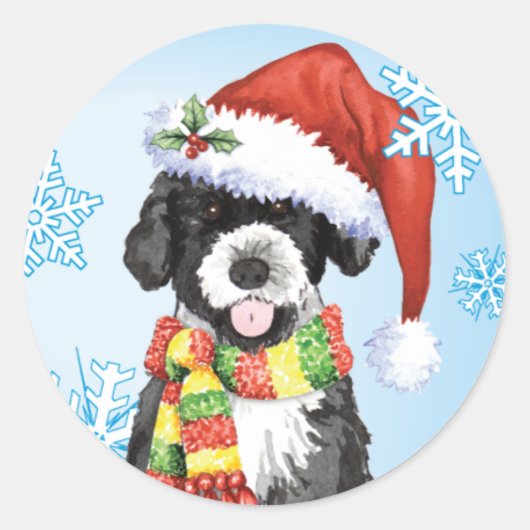 Happy Howlidays PWD Ronde Sticker (Voorkant)