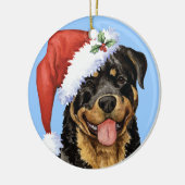 Happy Howlidays Rottweiler Keramisch Ornament (Links)