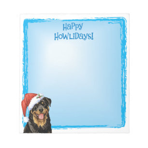 Happy Howlidays Rottweiler Notitieblok