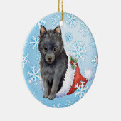 Happy Howlidays Schipperke Keramisch Ornament (Rechts)