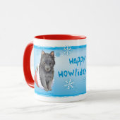 Happy Howlidays Schipperke Mok (Voorkant links)