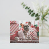 Happy Howlidays Single Photo Pet Kerstmis Feestdagenkaart (Staand voorkant)