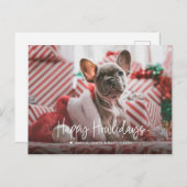 Happy Howlidays Single Photo Pet Kerstmis Feestdagenkaart (Voorkant / Achterkant)
