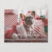 Happy Howlidays Single Photo Pet Kerstmis Feestdagenkaart (Voorkant)