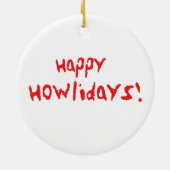 Happy Howlidays Smooth Collie Keramisch Ornament (Achterkant)