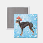 Happy Howlidays Speelgoed Manchester Terrier Magneet (Voorkant / Achterkant)