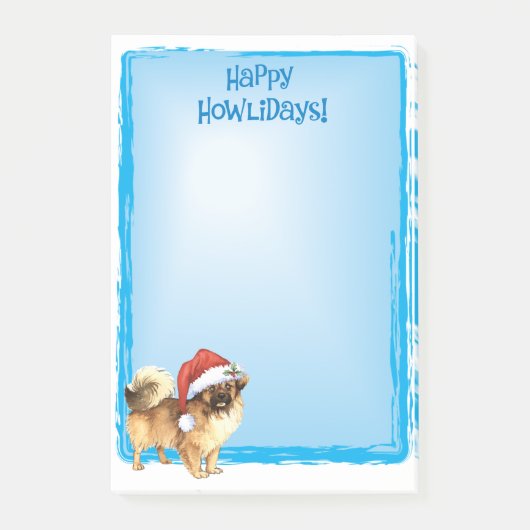 Happy Howlidays Tibetaans Spaniel Post-it® Notes (Voorkant)