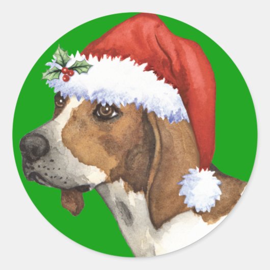 Happy Howlidays Treing Walker Ronde Sticker (Voorkant)