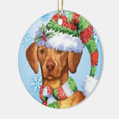 Happy Howlidays Vizsla Keramisch Ornament (Links)