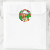 Happy Howlidays Vizsla Ronde Sticker (Tas)
