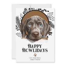 Happy Howlidays Weimaraner Dog Kerstmis