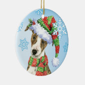 Happy Howlidays Whippet Keramisch Ornament (Rechts)
