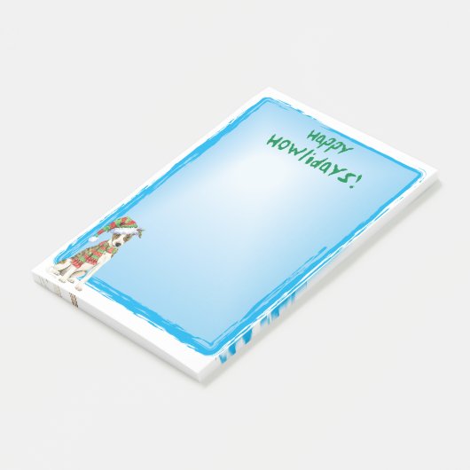 Happy Howlidays Whippet Post-it® Notes (Schuin)