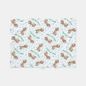 Happy Howlidays Wirehaered Pointing Griffon Fleece Deken (Voorkant (Horizontaal))