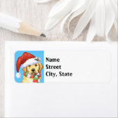 Happy Howlidays Yellow Lab Etiket (Insitu)