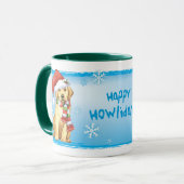 Happy Howlidays Yellow Lab Mok (Voorkant links)
