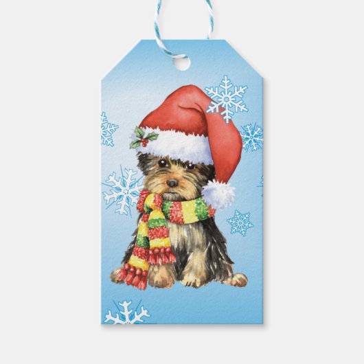 Happy Howlidays Yorkie Cadeaulabel (Voorkant)
