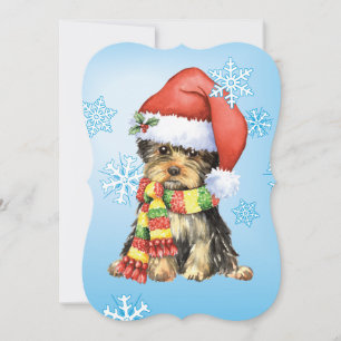 Happy Howlidays Yorkie Feestdagenkaart