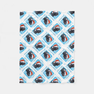 Happy Howlidays zwarte Russische tertière Fleece Deken