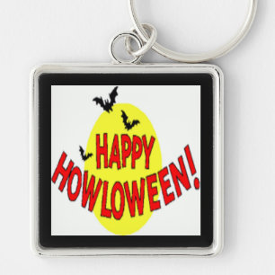 "HAPPY HOWLOWEEN" BATS SLEUTELHANGER