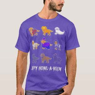 Happy Howloween Golden Retriever Dog Halloween Dog T-shirt