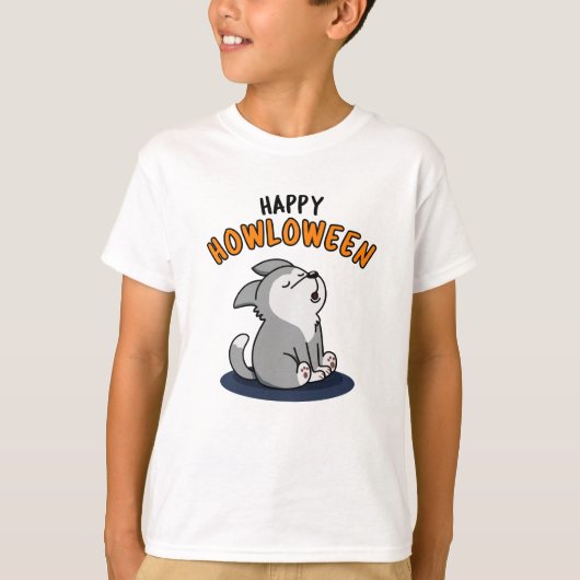 Happy Howloween Grappige Hond Pun T-shirt (Voorkant)
