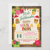 Happy HulaDays Kerstmis Luau Uitnodiging (Voorkant)