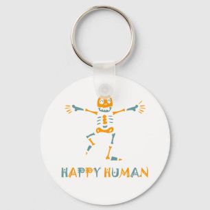Happy human skeleton sleutelhanger
