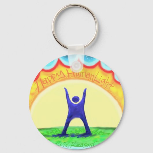 Happy HumanLight.jpg Sleutelhanger (Voorkant)