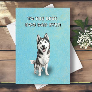 Happy Husky Beste Hond Papa Ooit Vaderdag Kaart