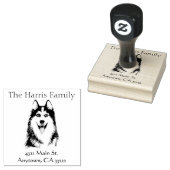 Happy Husky Specialized Rubber Stamp Rubberstempel (Gestempeld)