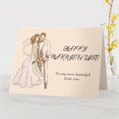 Happy huwelijksleven kaart (Gele Bloem)