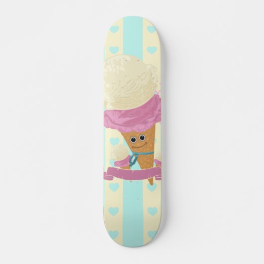 Happy Ice Cream Cone Skateboard (Voorkant)