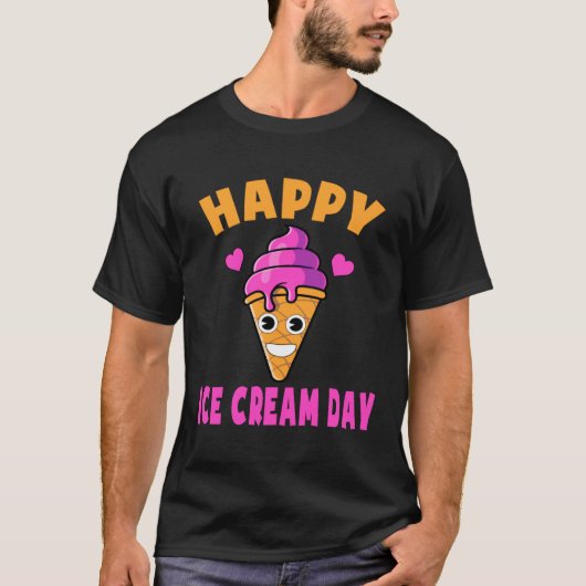 Happy Ice Cream Day Leuke Ice Pop Liefhebber Kinde T-shirt (Voorkant)