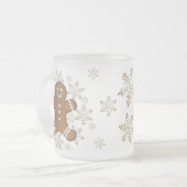 Happy Iced Gingerbread Man Frosted Snowflakes Mok (Voorkant links)