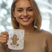 Happy Iced Gingerbread Man Frosted Snowflakes Mok