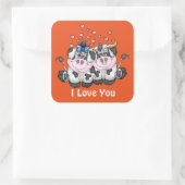 Happy in Love vaches sticker (Sac)