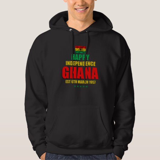 Happy Independence Celebration Ghana Hoodie (Voorkant)